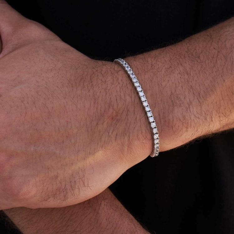 Bracelet Tennis Argenté 3 mm