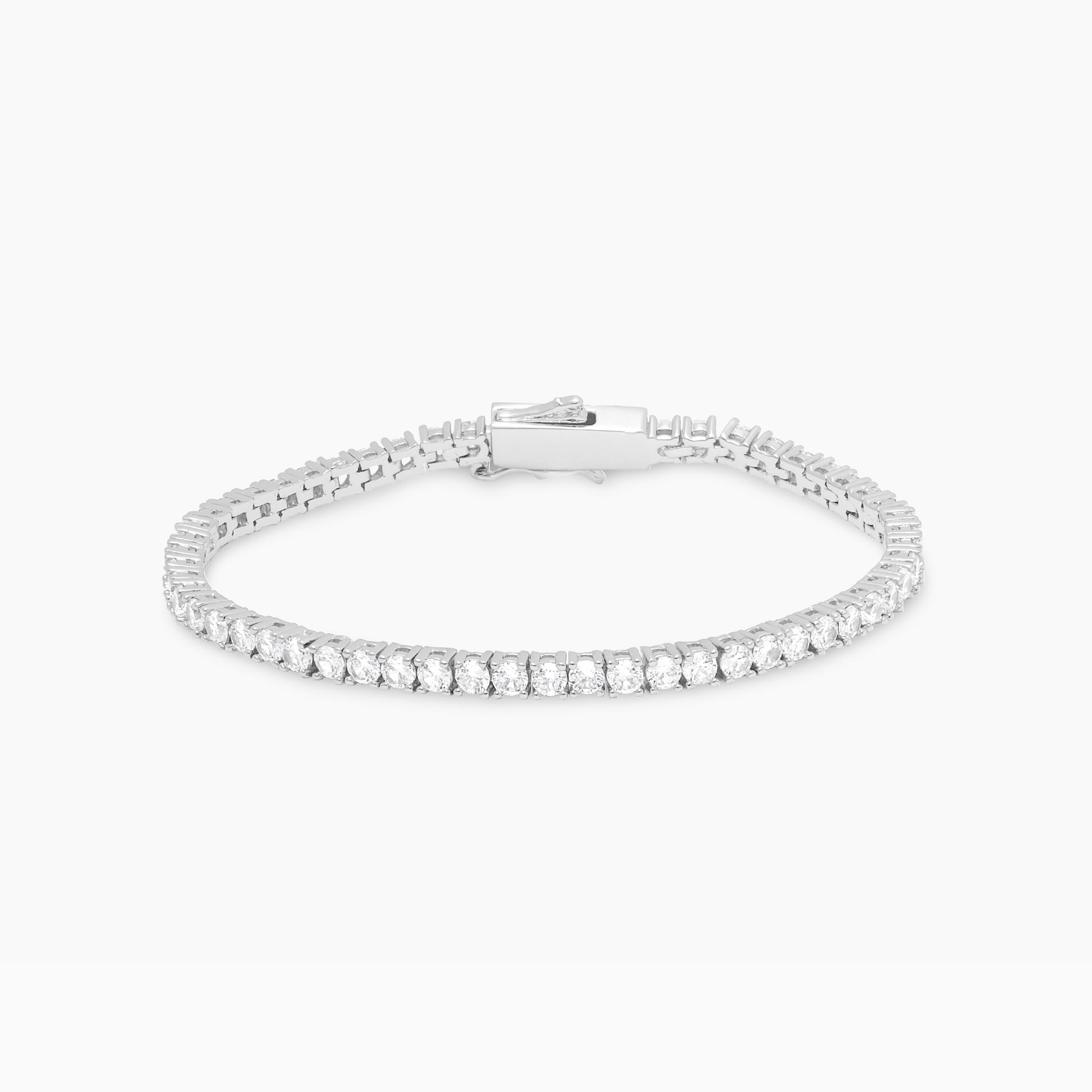 Bracelet Tennis Argenté 3 mm